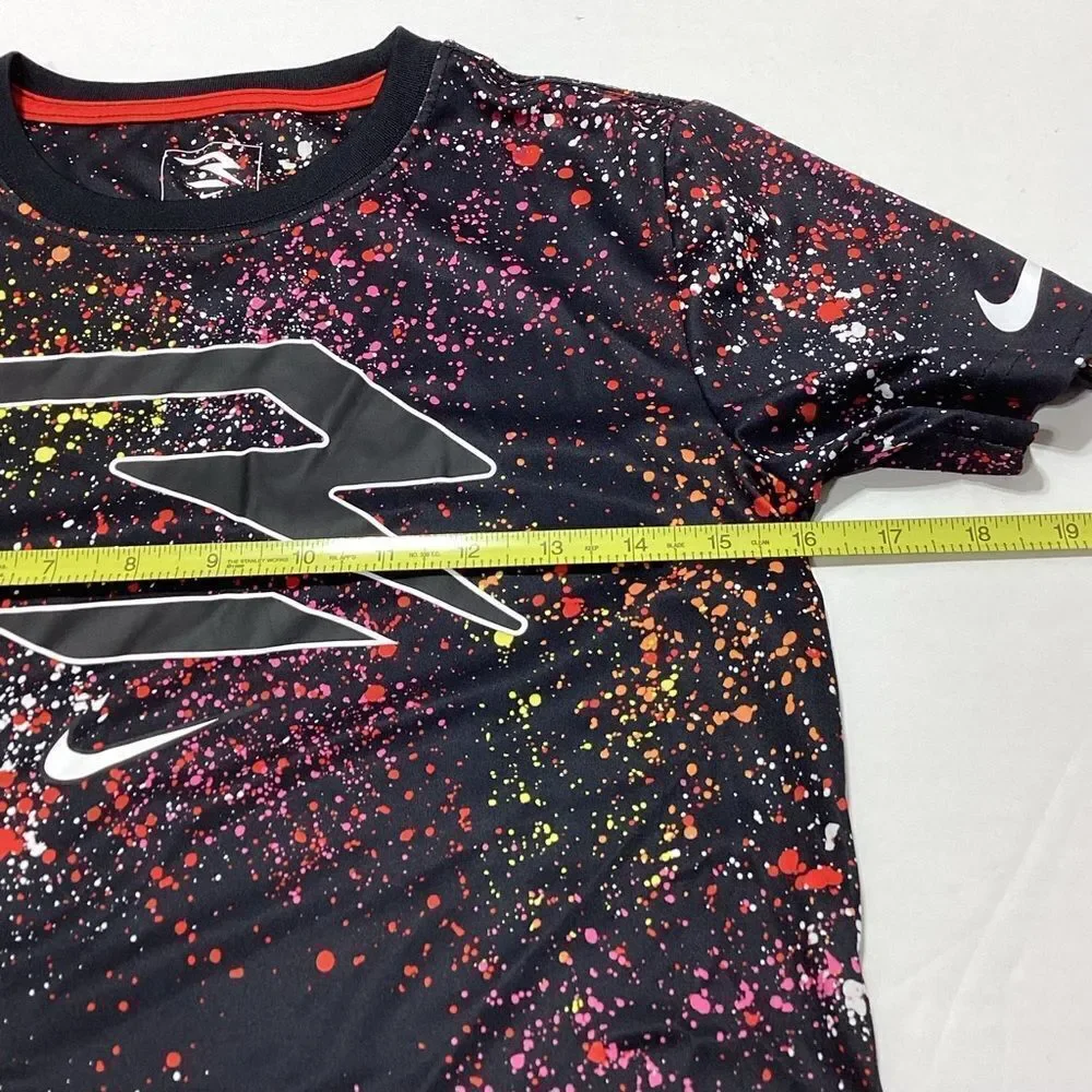 Nike Sports Shirt Medium Youth Ages 10-12 Nike Running Shirt Black  speckled